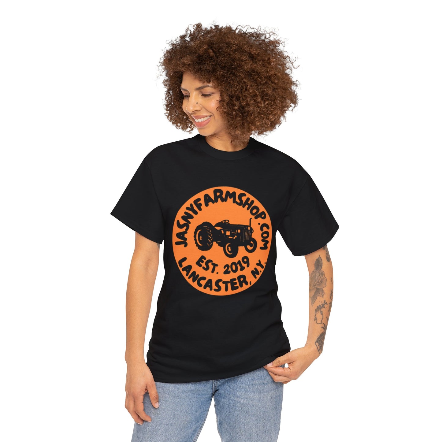 Jasny Farm Shop Logo Unisex Heavy Cotton Tee