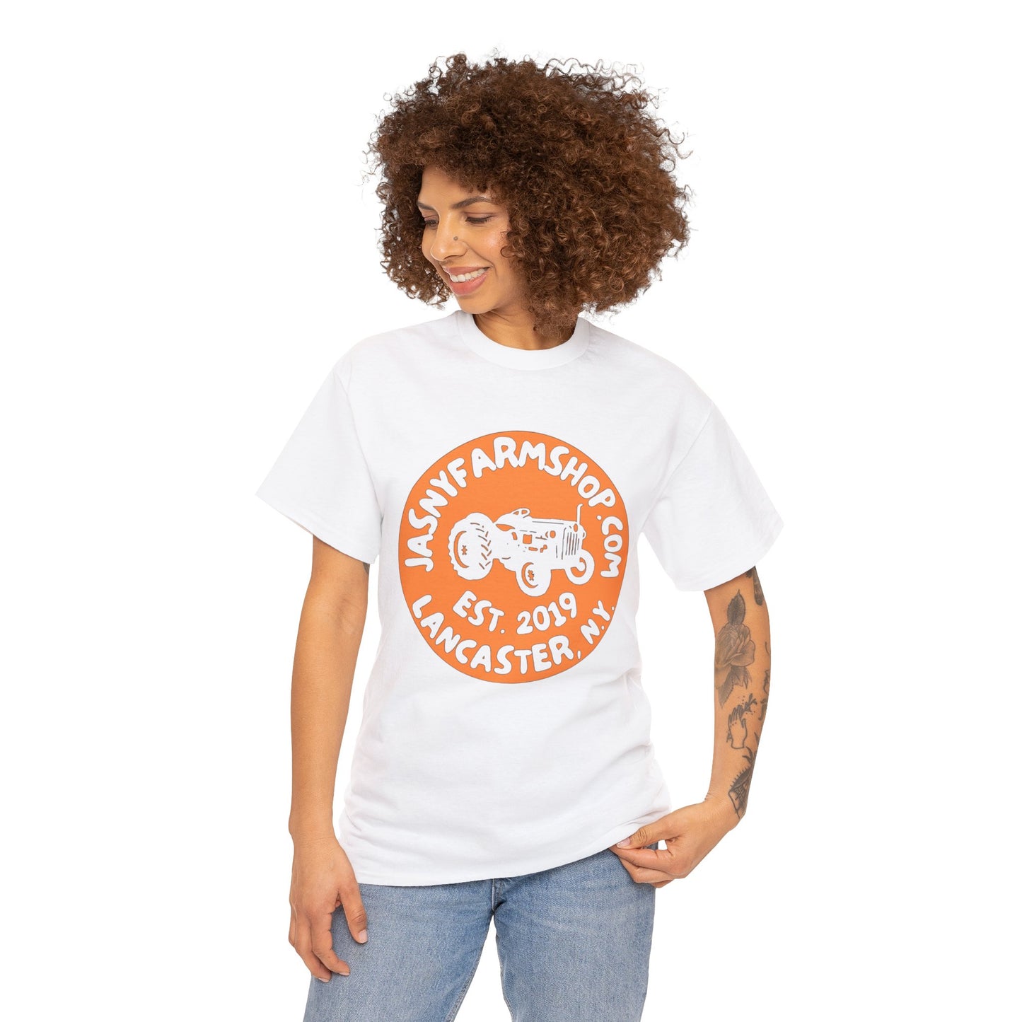 Jasny Farm Shop Logo Unisex Heavy Cotton Tee