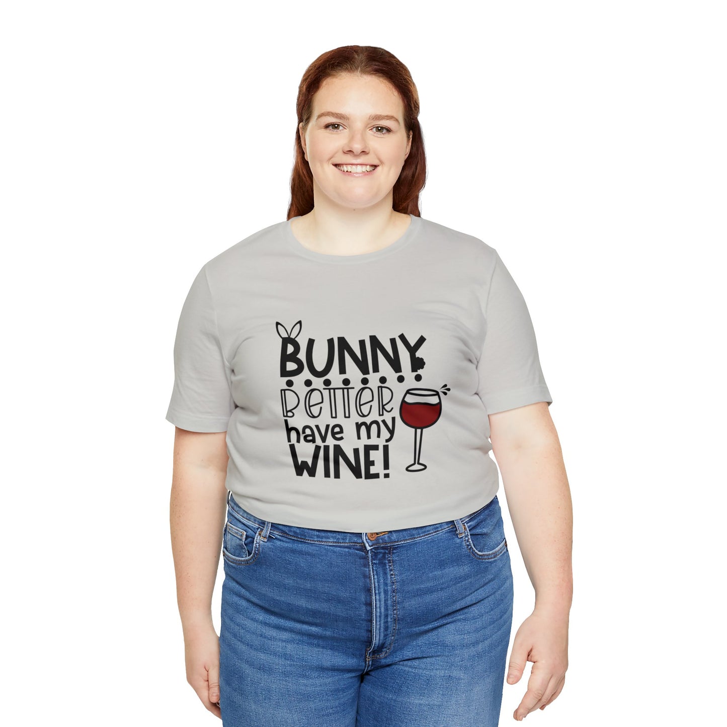 Easter Bunny Wine Unisex Jersey Short Sleeve Tee