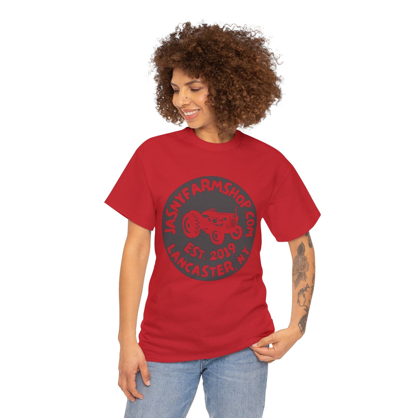 Jasny Farm Shop Logo Unisex Heavy Cotton Tee