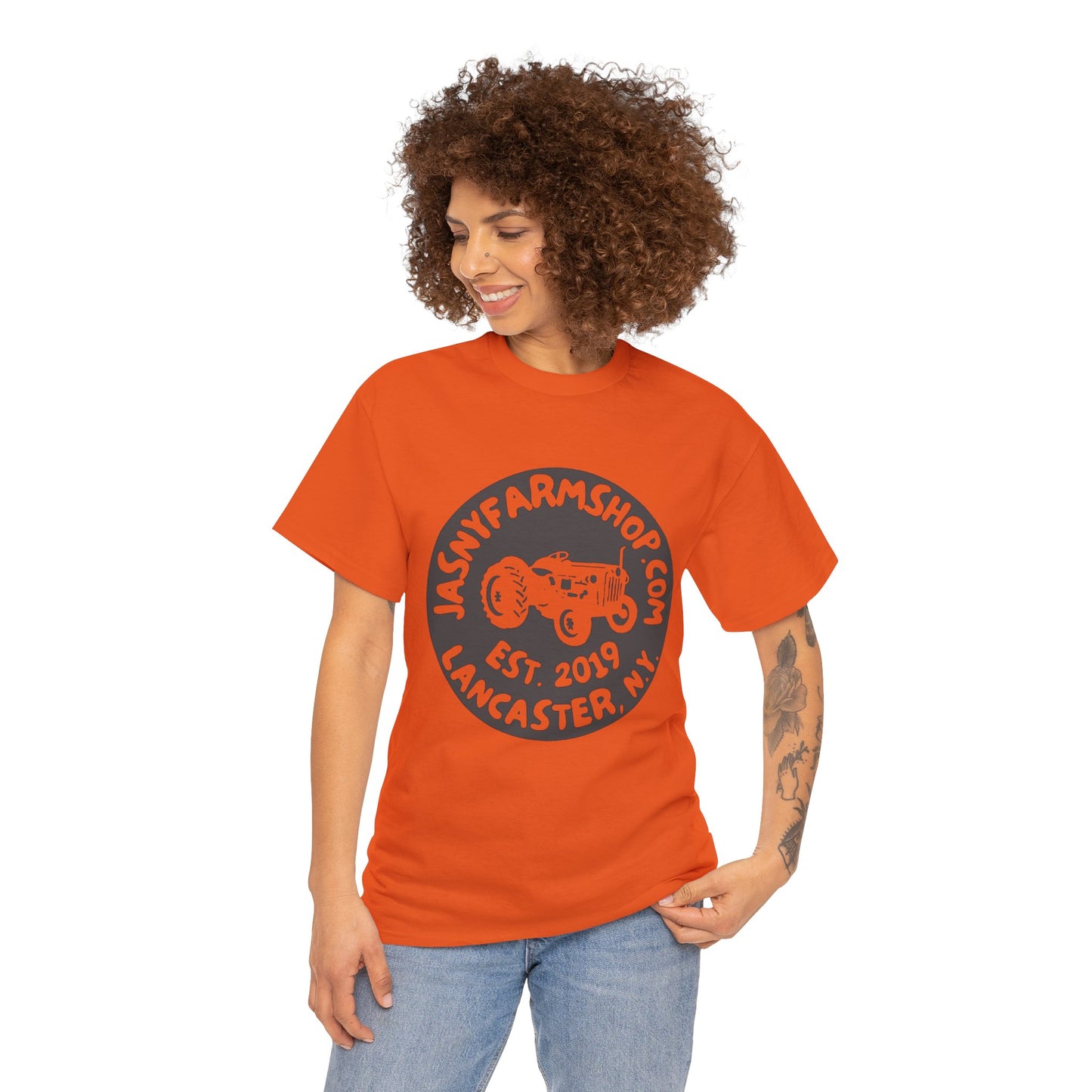 Jasny Farm Shop Logo Unisex Heavy Cotton Tee