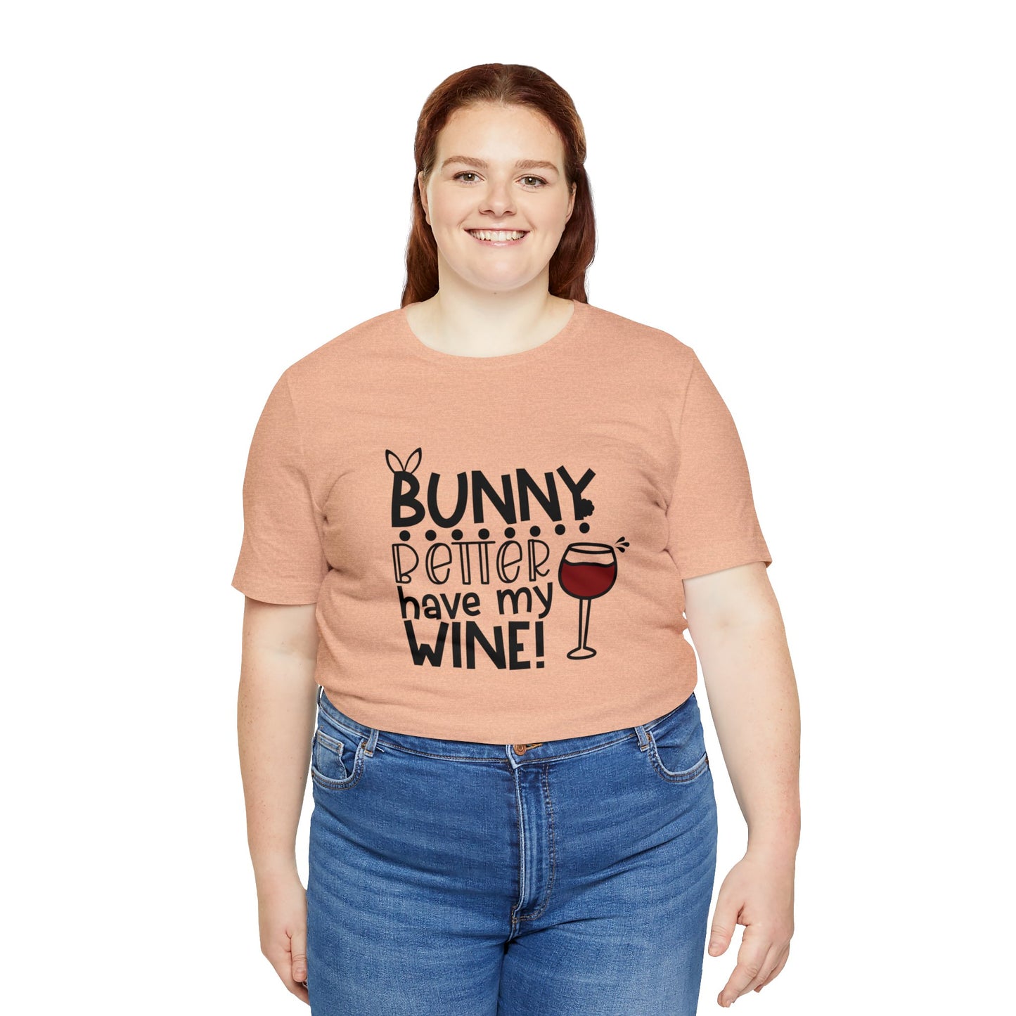 Easter Bunny Wine Unisex Jersey Short Sleeve Tee