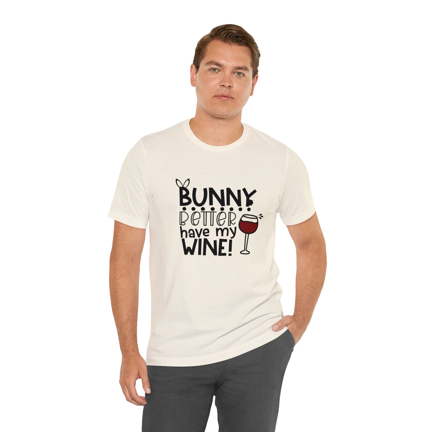 Easter Bunny Wine Unisex Jersey Short Sleeve Tee