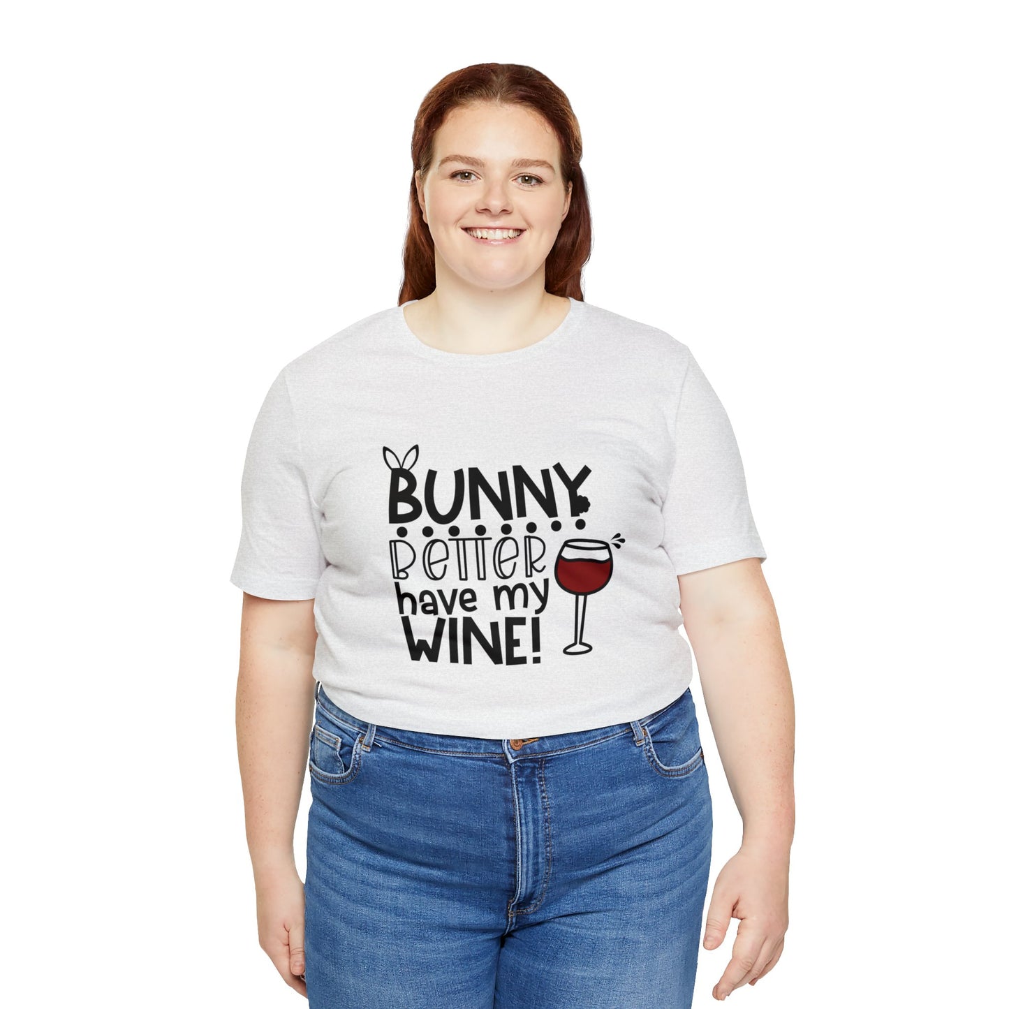 Easter Bunny Wine Unisex Jersey Short Sleeve Tee