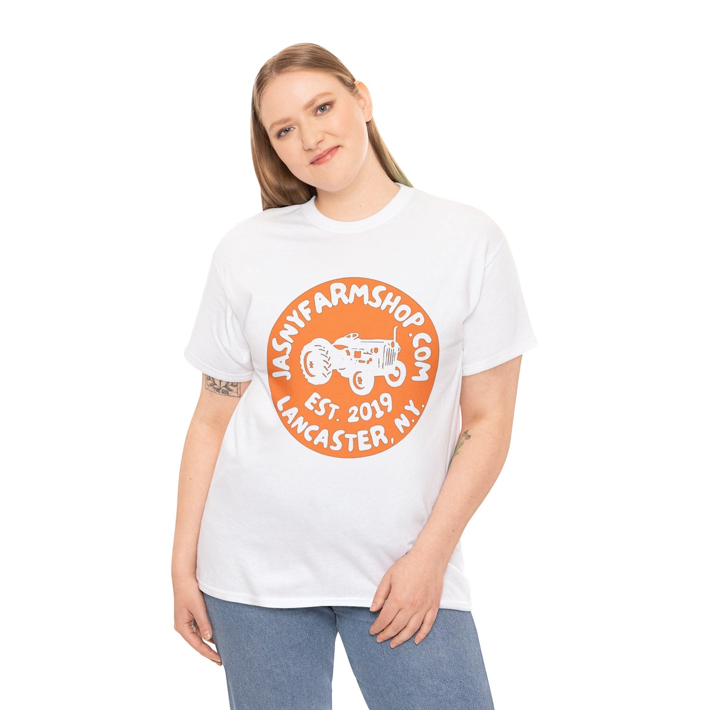 Jasny Farm Shop Logo Unisex Heavy Cotton Tee