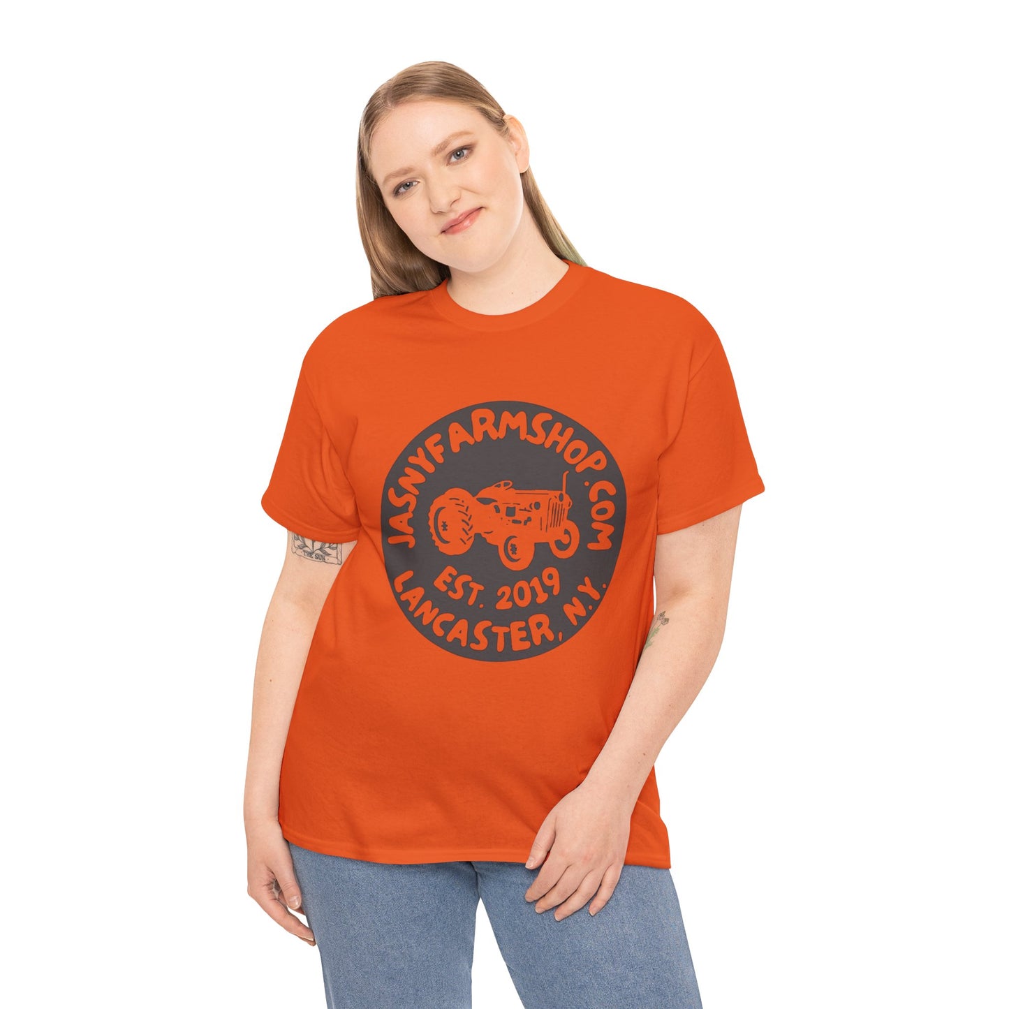 Jasny Farm Shop Logo Unisex Heavy Cotton Tee